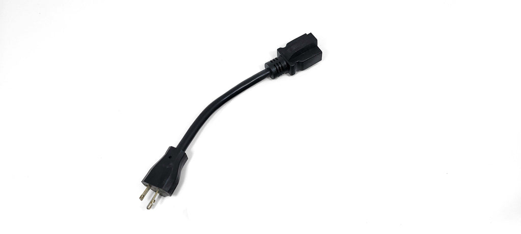 Top view adapter Cord 15A NEMA 5-15 Plug/20A NEMA 5-20 Receptacle