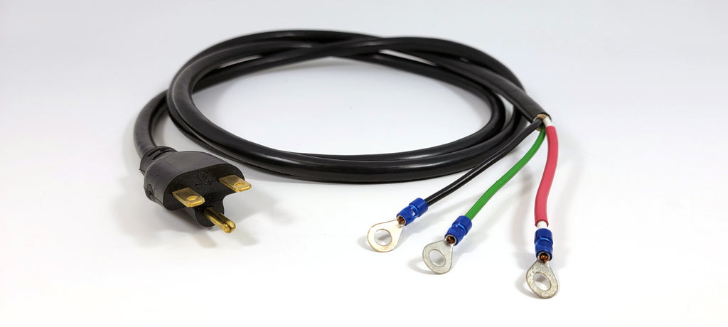 Products Appliance Cord, 208-250 volts 6 foot 14-3 AWG cord NEMA 6-15 plug, 1/4 " ring terminals