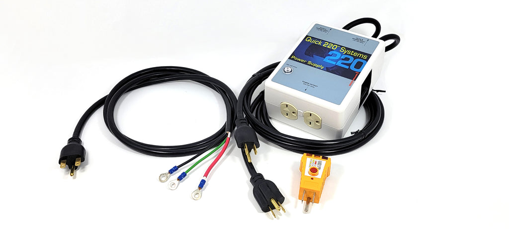 Quick 220® Systems 15 Ampere Straight Blade Outlet Model A220-15D plus 208 to 250 volt Appliance Cord